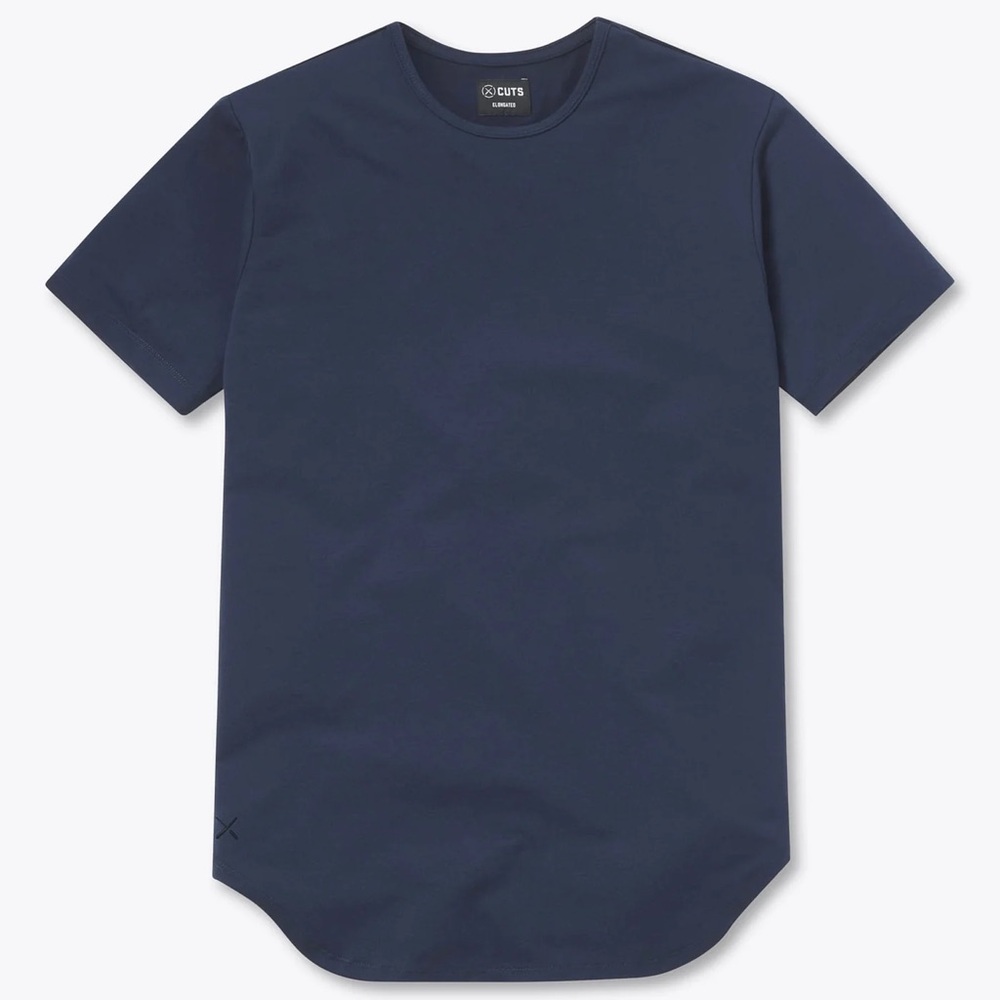NWT Cuts Clothing AO Elongated Tee in Pacific Blue